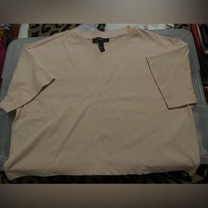 Cropped Beige Tee Sz S